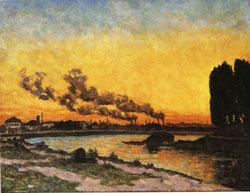 Armand Guillaumin Setting Sun at Ivry